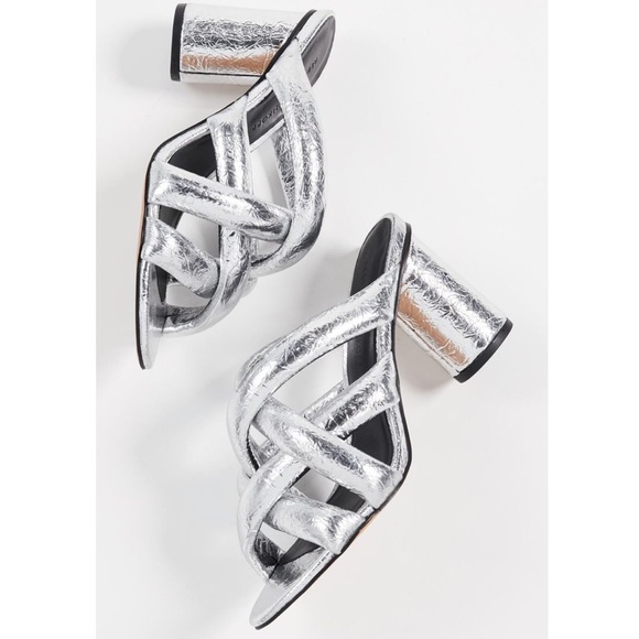 Rebecca Minkoff amandine silver strappy mules - Picture 4 of 8